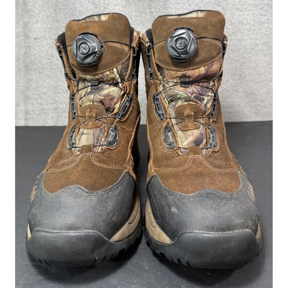 Cabelas Hunting Boots Mens 12 Brown Camo BOA Lacing Dry-Plus Thinsulate 81-8420 - Picture 3 of 12